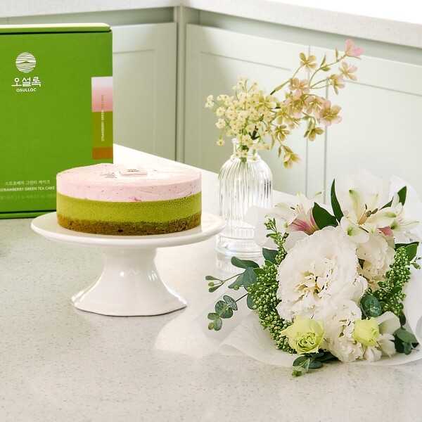 꽃집청년들,오설록 케이크와 꽃다발