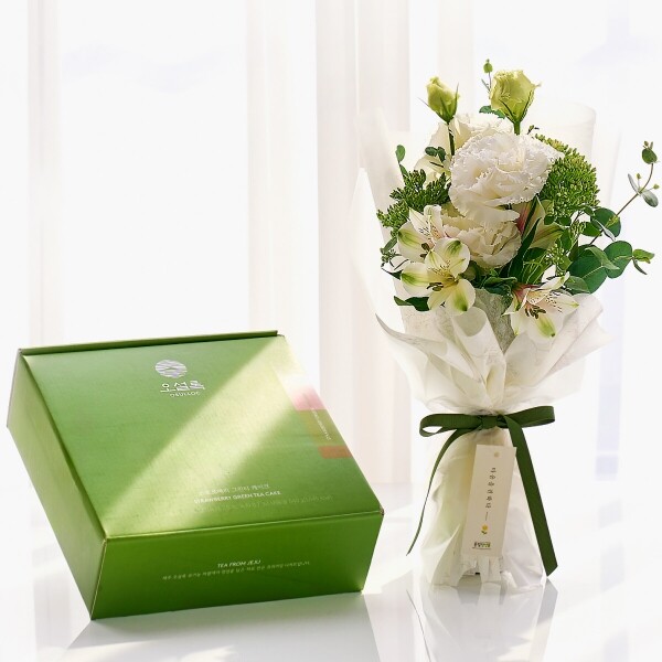 꽃집청년들,오설록 케이크와 꽃다발