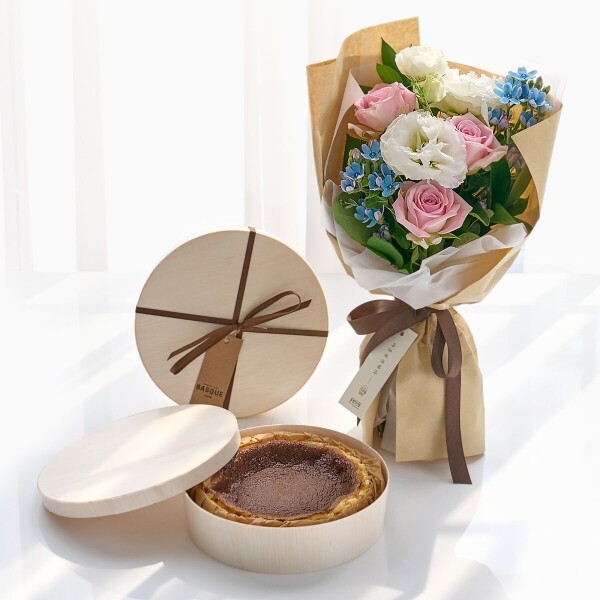 꽃집청년들,디엔타르 치즈케익과 꽃다발