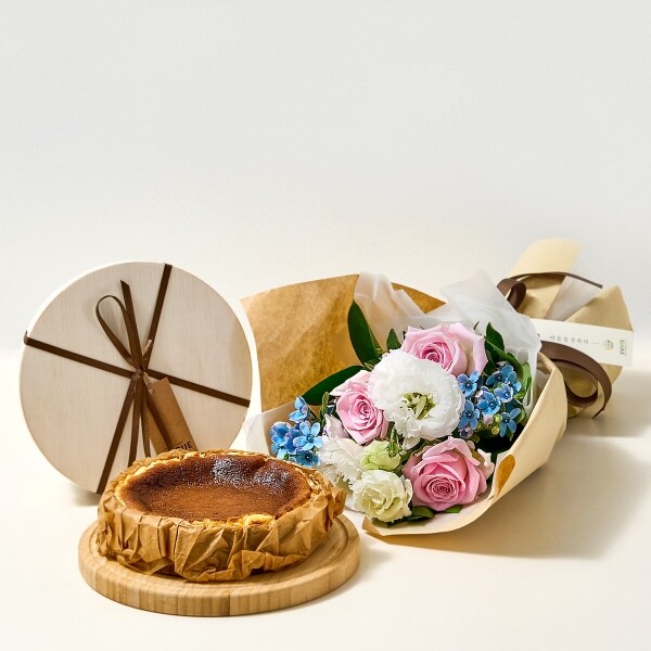 꽃집청년들,디엔타르 치즈케익과 꽃다발