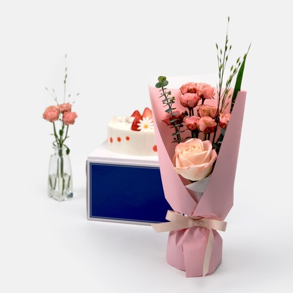 꽃집청년들,생크림 케이크와 꽃다발(서울한정)