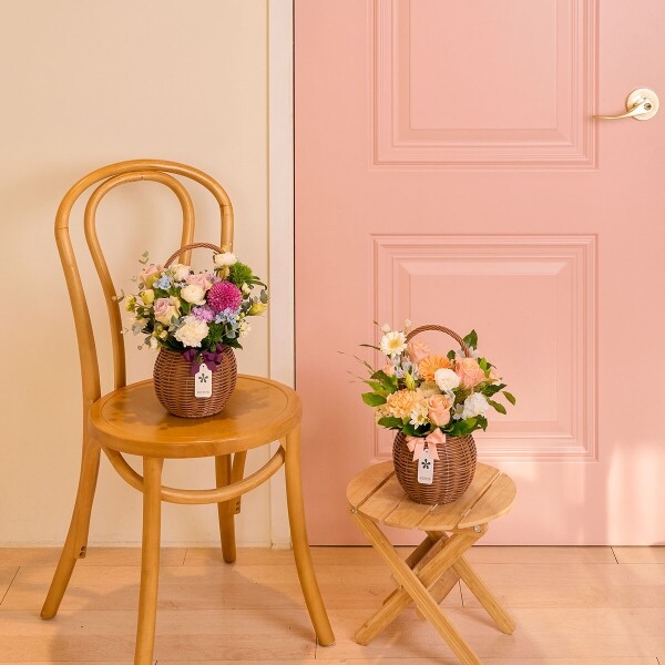 꽃집청년들,계절 꽃바구니+칼루위 초콜릿 25구