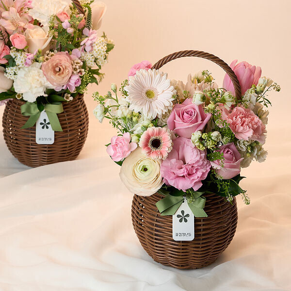 화이트데이 계절 꽃바구니