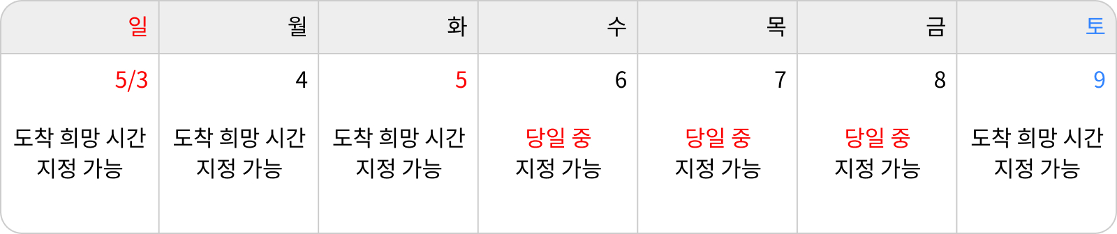 어버이날 배송안내