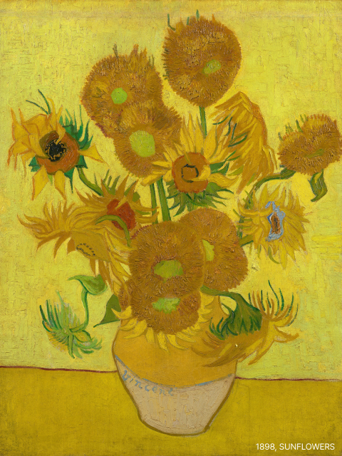 파리의 몽마르트,15송이 해바라기