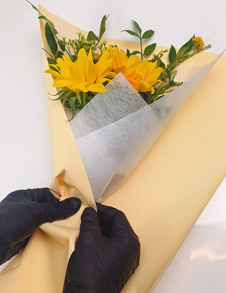 DIY꽃시장 해바라기꽃다발 포장하기